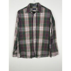 Gant Shirt Men's Foxhunt Plaid Button Down‎ Long Sleeve With Pocket Large
